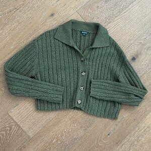 Wild Fable Green Cropped Sweater - Size Small